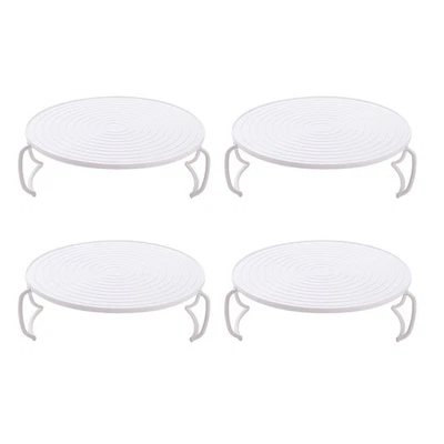  4 Pcs Kitchen Storage Rack Microwave Double Plate Stacker Heating - Image 1 of 4
