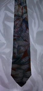 Krawatte Blätter Design Rostblatt blau türkis Neu im Karton t1244 - Bild 1 von 4