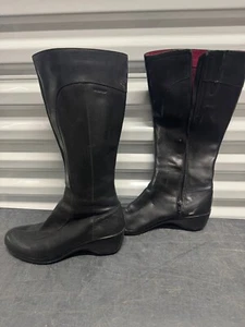 MERRELL Women's Aimi Kana IIV Tall Boots Leather BLACK Size 9 - Picture 1 of 11