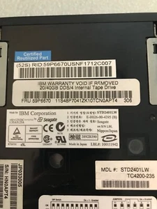 Dell STD2401LW DDS-4 4mm 20/40gb 68-Pin SCSI Tape Drive 5.25 " black DDS4 - Photo 1/3