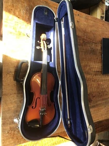 Palatino Violin Model VN-350 3/4 With Bow And Carrying Case Shoulder Rest - Picture 1 of 8