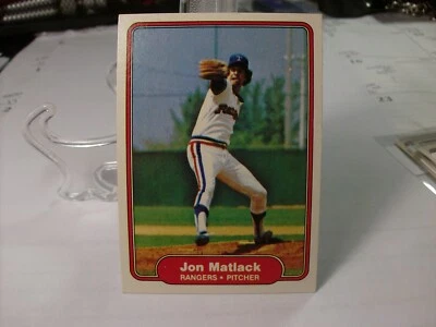 1982 Fleer Baseball #323 - Jon Matlack - Texas Rangers   82-1107 - Image 1 of 2