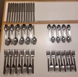 The Main Course MNF8 Stainless Flatware JAPAN 53 PC LOT - Picture 1 of 20