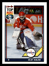 1991 O-Pee-Chee Olaf Kolzig Top Prospect #290 Washington Capitals Centered Mint
