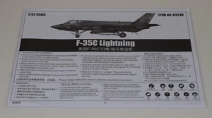 TRUMPETER F-35C LIGHTNING II 03230 ⭐PARTS⭐ INSTRUCTION BOOKLET 1/32 - Picture 1 of 3