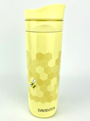 Taza de viaje de té David vaso pistón prensa difusor amarillo abeja inoxidable Foto 1 de 4
