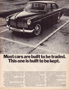 Print Ad Volvo 1966 Model 122S Full Page Large Magazine 10.5"x13.5" - Picture 1 of 1