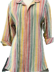 Allie Coosh Baumwolljacke mehrfarbig gestreift Gr. 4-6 - Bild 1 von 6