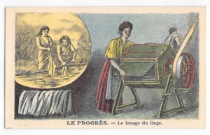 1800 The Progress Of Clothes Lavadora Cinturón Tambor Tarjeta de Comercio Victoriana - Imagen 1 de 2