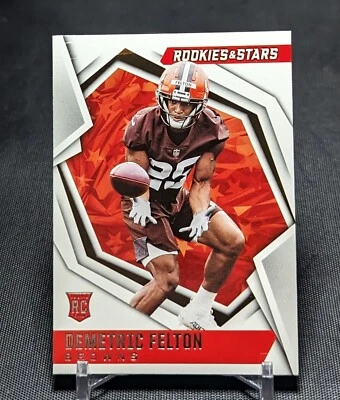 Demetric Felton Rookie Card RC 2021 Rookies & Stars #191 Cleveland Browns - Image 1 of 2