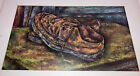 Artiste répertorié Lewis J Miller 1912-2007 NY WPA chaussures nature morte peinture à l'huile