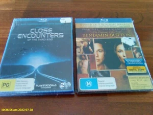 CLOSE ENCOUNTERS + Curious Case of Benjamin Button Blu ray ( NEW ) REGION B - Bild 1 von 6