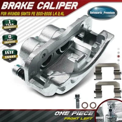 Pinza de freno de disco con soporte para Hyundai Santa Fe 2001-2006 L4 2,4 L delantera izquierda Foto 1 de 4