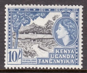 KUT — SCOTT 116 (SG 179) —1954 10/- QEII PICTÓRICO — Estampillada sin montar o nunca montada — scv $30 - Imagen 1 de 2