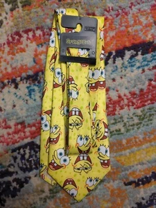 Nickelodeon SpongeBob SquarePants Laughing Neck Tie Yellow - Picture 1 of 11