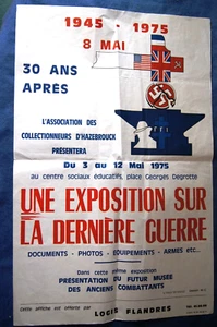 HAZEBROUCK AFFICHE 1945 1975 / EXPO WW2 / 30 ANS GUERRE - Bild 1 von 1