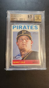 2013 Topps Heritage Real One Autographs Gerrit Cole RC Rookie BGS 9.5  10 auto 