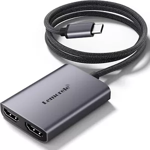 USB-C auf Dual HDMI Adapter 4K 60Hz Multi Monitor Konverter MacBook Pro Air M1 M2 - Bild 1 von 8