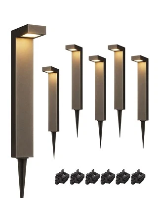 EDISHINE 6-Pack Low Voltage Path Lights 12V with Connectors Landscape Lighting - Image 1 of 4