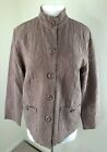 Focus Casual Life Womens Size S Brown Textured Jacket Boho Lagenlook Casual