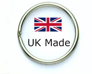 25mm Heavy Duty Steel Split Key rings Holder Links,House,Car Fobs,Home, UK MADE - Picture 1 of 12
