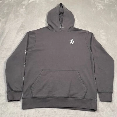 Volcom Hoodie Mens Medium Gray Hoodie Pullover Faded Sweatshirt Fleece Y2K - Image 1 of 4