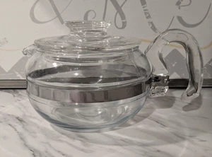 Pyrex Vintage Klarglas Tee-/Kaffeekanne Vintage Made in USA 6 Tassen 8446-B - Bild 1 von 12
