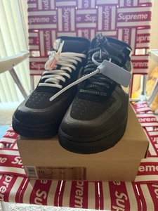 Off White x Air Force 1 - Size: 10 - AF1 - Black - 2018 - Worn Just Once - Picture 1 of 14