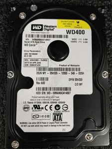 Dell 5H329 WD400BD-75JMC0 40GB 7.2K RPM 8MB Cache 1.5Gbps SATA 3.5" HDD - Picture 1 of 6