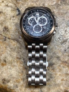 Citizen Eco-Drive Herren Chronograph Kalender Silber Uhr NH 570 S109049 - Bild 1 von 4