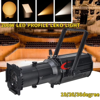 200W Fresnel DMX Zoom Cob LED Image Ellipsoidal Profile Stage Spot Leko Light - Image 1 of 4