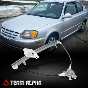 Fits 2000-2005 Accent Hatchback Front Driver Left Side Manual Window Regulator - Foto 1 di 6
