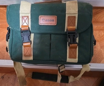 Estuche de Transporte Retro Canon Verde Cámara DSLR 12x7x8 Excelente Foto 1 de 4