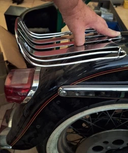 Edelstahl Harley Softail Heritage Fat Boy Gepäckträger Luggage Rack stainless - Picture 1 of 9