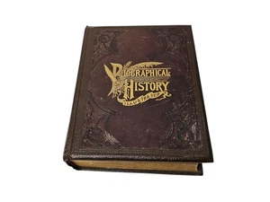 Biographical History of Page County, Iowa 1890 Antique Leather Book Family Hist - Picture 1 of 24