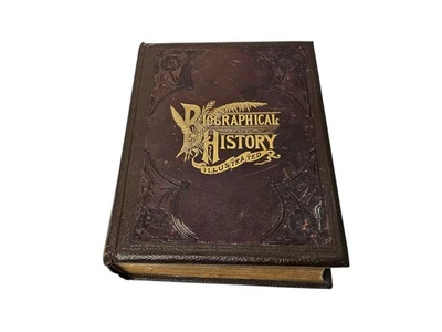 Biographical History of Page County, Iowa 1890 Antique Leather Book Family Hist - Image 1 of 4