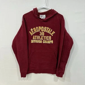 Y2K Aeropostale Hoodie Herren L weinrot Athletics Division Champs Pullover - Bild 1 von 6