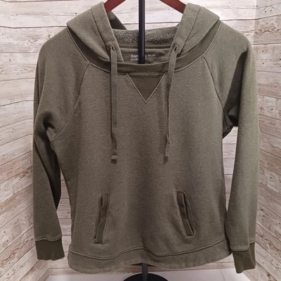 Sudadera pulóver Gap Body XS verde oliva con bolsillos y capucha para mujer Foto 1 de 4