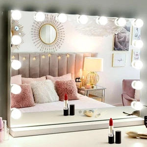 Hollywood Vanity Mirror with Dimmable 15LED Bulbs Lights 3 Lighting Modes 2in... - Picture 1 of 7