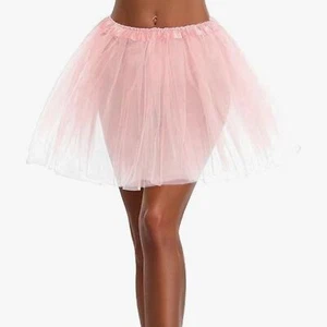 Tutu rosa Damen Einheitsgröße hellrosa Verkleidung Kostüm Halloween Ballett Tüll FCT - Bild 1 von 2