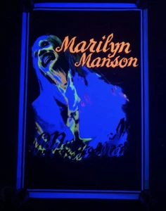 Vintage Marilyn Manson Flocked Blacklight Poster The Bride 1996 Scorpio Posters - Bild 1 von 9