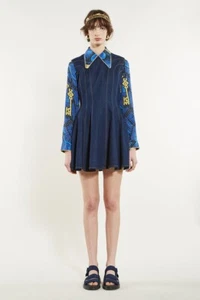KAREN WALKER SERAPIS PANELLED DRESS INDIGO SIZE AU14 USD334 - Picture 1 of 9