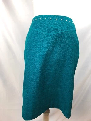 Tocca 女式 4 码蓝雪佛龙镶嵌直铅笔裙衬里职业 — 第 1/4 张图片