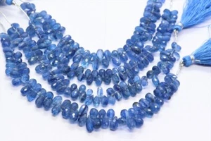 8 Zoll Strang Natürlicher Kyanit 6x4 mm bis 7x5 mm Träne Tropfen Facettiert Lose Edelstein Perlen - Bild 1 von 5