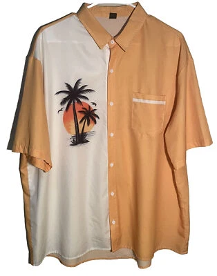Camisa masculina manga curta Malibu Rum com botões XL Cabana Wear licor legal - Imagem 1 de 4