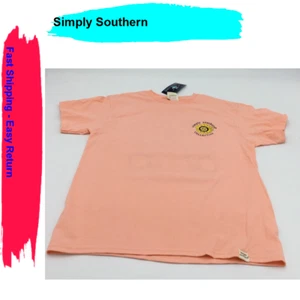 Simply Southern Collection Youth T-Shirt, Peach, L - Picture 1 of 3