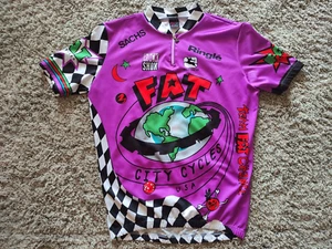 Camiseta deportiva de ciclismo Fat City Cycles manga corta 1/4 cremallera Giordana talla: L ¡MUY RARA! - Imagen 1 de 19