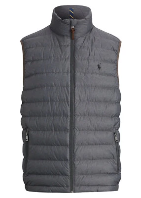 Polo Ralph Lauren Grey Lightweight Packable Water Repellent Down Vest M New - Image 1 of 3