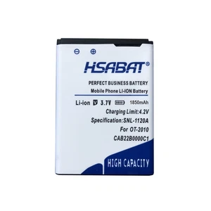 HSABAT 1850mAh CAB22B0000C1 Battery For ALCATEL OT-2010X OT-665X OT-356 OT-2010D - Photo 1 sur 1