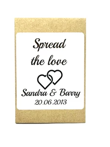Personalised Wedding Favours with Wildflower Seeds for Table Guest Gift x 24 S4 - Picture 1 of 3